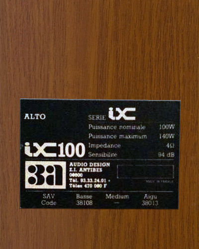 Audio Design IX Alto iX 100